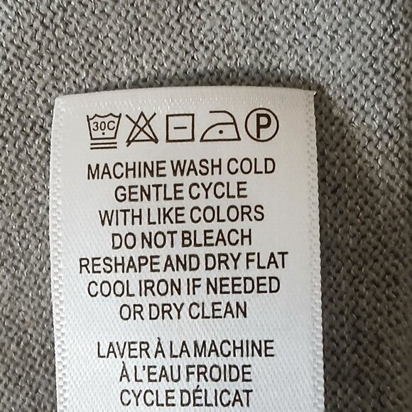 Adrianna Papell Sweater M Lace Trim Feminine V-Neck Gray Viscose - Picture 11 of 11